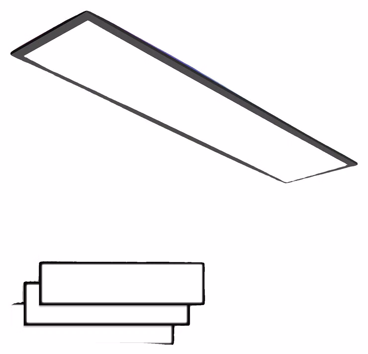Plafoniera, illuminazione di sfondo RGB, funzioni di regolazione dell'intensità luminosa, regolabile, 40W