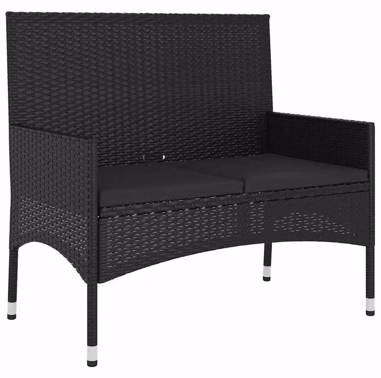 Panca da giardino "2-Zits" in rattan sintetico