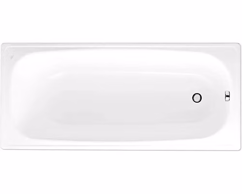 Vasca rettangolare Vasca ovale 70 x 130 x 38,5 cm bianco lucido H2340300000001