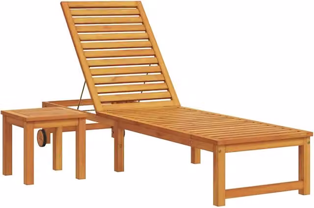 Lettino da Lettino sole | Sdraio da giardino | Lettino da sole Marrone 202 x 53 x 89 cm