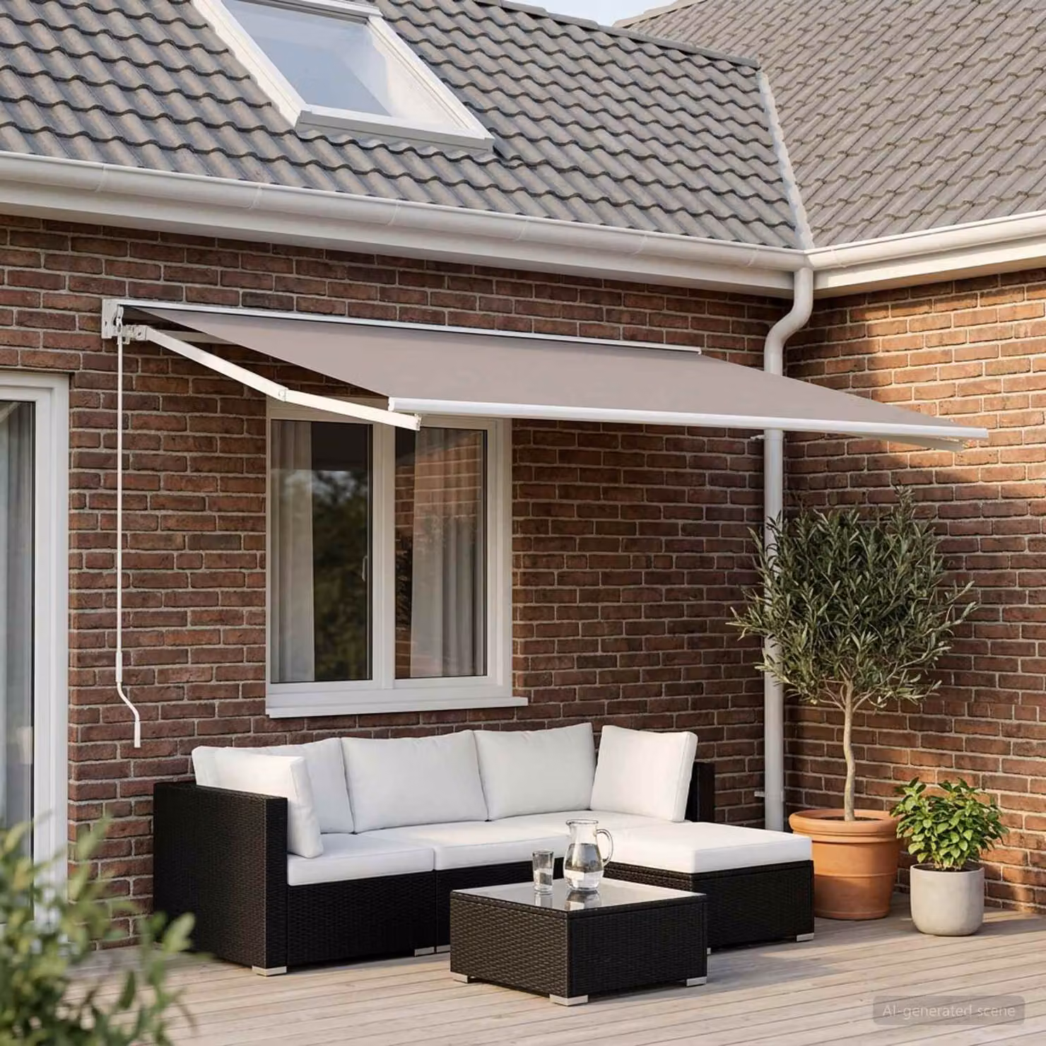 Telo di ricambio per tenda da sole vidaXL in poliestere, Grigio, L: 280 cm x P: 245 cm