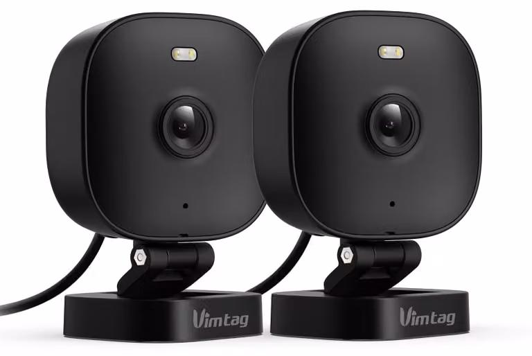 Telecamera di sorveglianza mini esterno wifi - 2,5K 4MP - Montaggio su vetro - Set da 2 pezzi