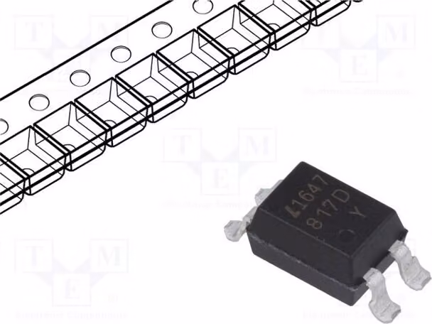 5 optoaccoppiatori. Canali: 1. Tensione di uscita massima (Uce): 35V. Modello: LTV-817S-TA1-D. Optoaccoppiatori - uscita SMD