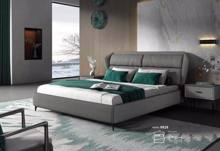 Bett Klassisch Polsterbett Luxus Doppel Schlafzimmer Designbett Betten 180x200cm