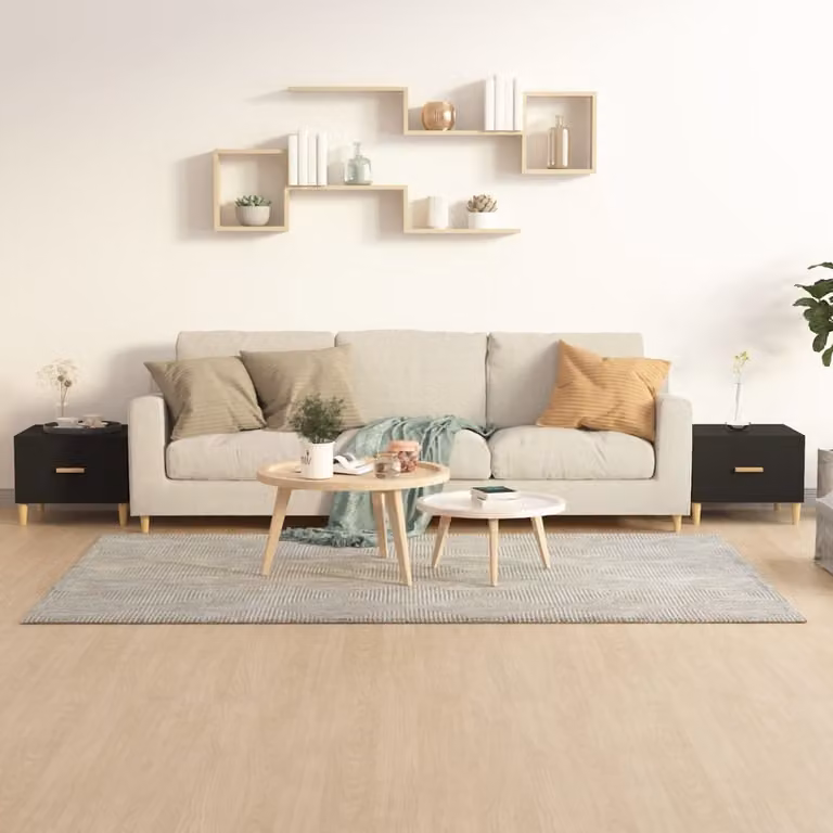 Maison Exclusive - Tavolini da salotto 2 pz. Nero 50x50x40 cm Materiale ligneo