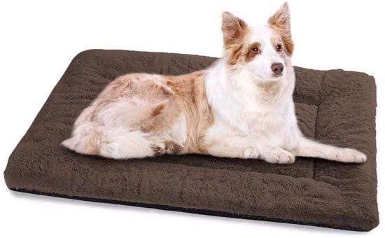 Cuccia morbida per cani XL, lavabile, 106x71 cm, marrone, fondo antiscivolo