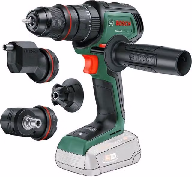 Bosch AdvancedImpact 18V-80 Trapano a percussione a batteria Verde, Coppia massima 82 Nm, Mandrino autoserrante 13 mm, 0-1950 giri/min