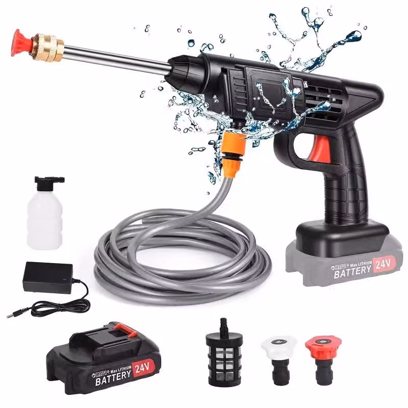 Idropulitrice portatile a batteria - 35 bar - Ideale per il lavaggio auto - Include 1 batteria
