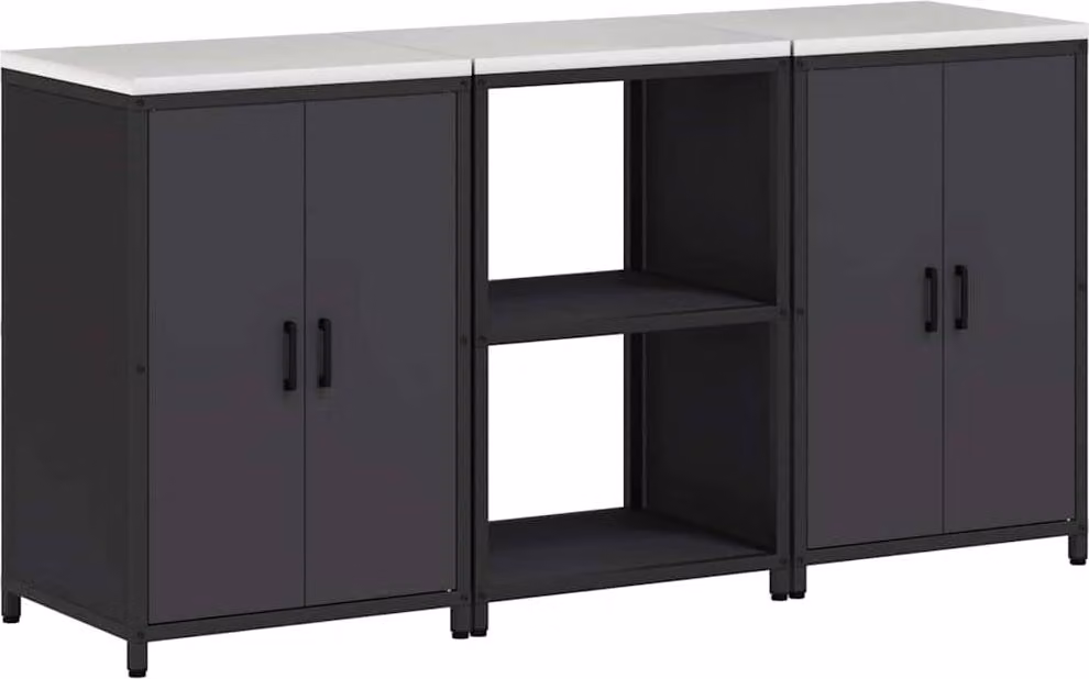 Set di Stoccaggio per Cucina HATTEM 3 pcs Nero