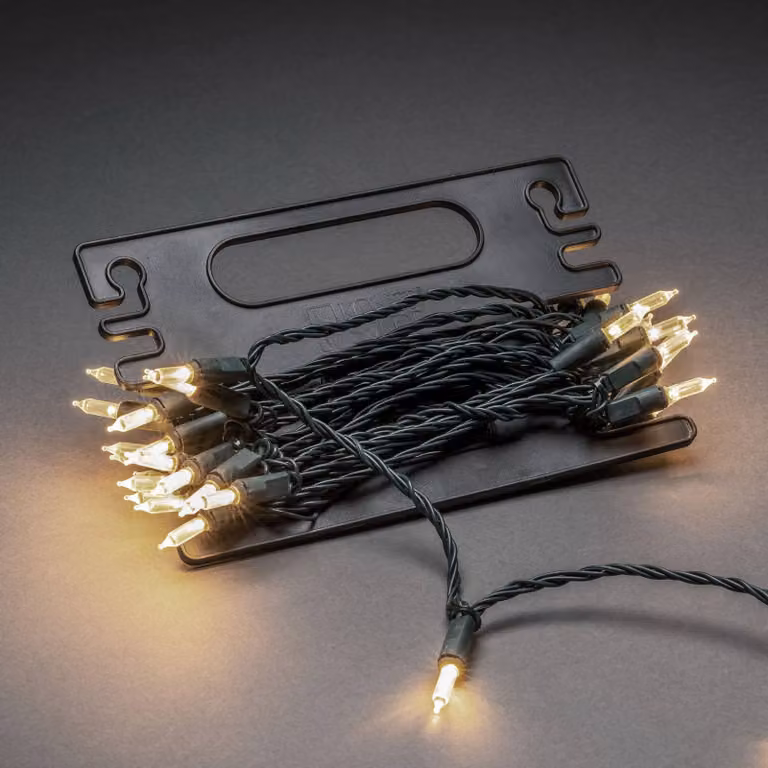 Konstsmide Christmas Mini-catena LED con avvolgitore, 80 luci Minilichter, Verde, Plastica
