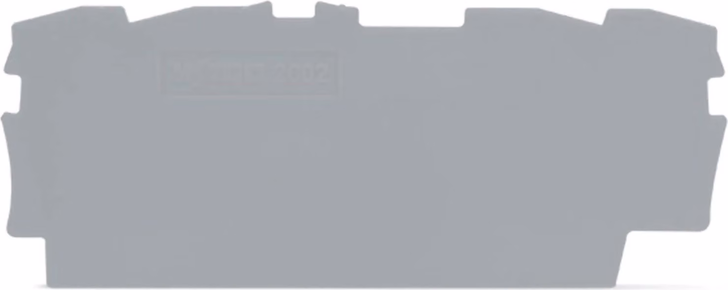 Piastra terminale e intermedia Wago, spessore 0,8 mm, grigia, 1 pz.