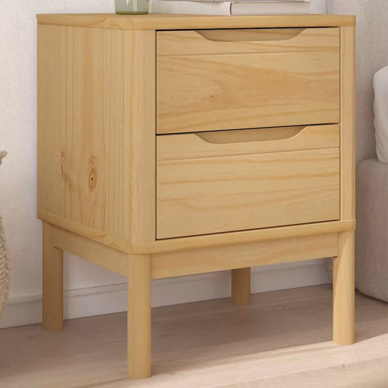 Comodino vidaXL FLORO in legno di pino color marrone cera L/P/H: 45 x 39 x 57 cm