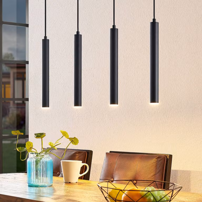 Lampada LED a sospensione Arcchio Kammeron, nero, metallo, 80 cm Kammeron, Nero, Soggiorno / Sala da pranzo, Metallo, Moderno