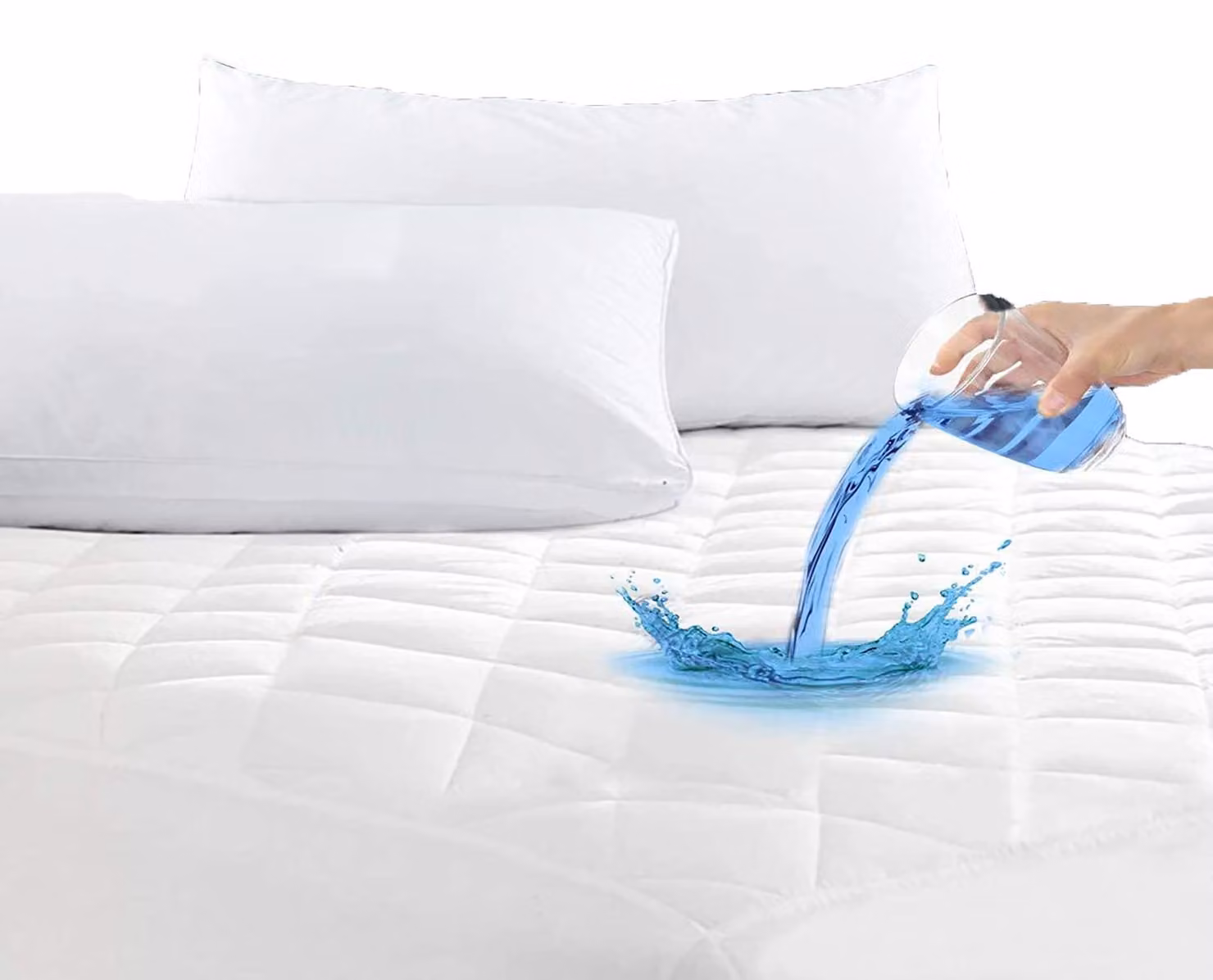 Coprimaterasso impermeabile in microfibra, dimensione King, 152x200 cm