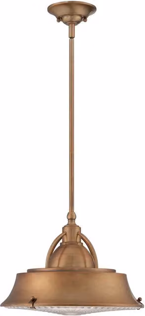 Lampada a sospensione Cody Quoizel in metallo color rame con due lampadine E27, diametro: 36,8 cm
