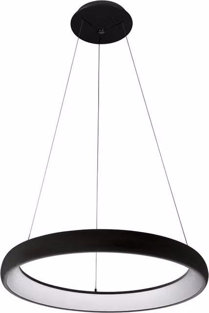 Lampadario Italux Alessia LED nero 50W 3000K 61cm