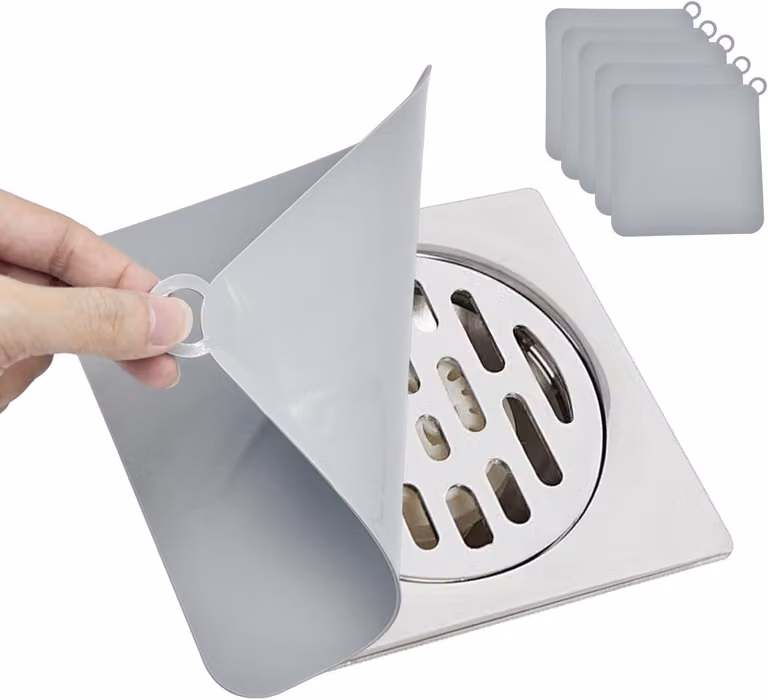 Tappi per scarico doccia, in silicone, 20 x 20 cm, confezione da 5 pezzi, per doccia