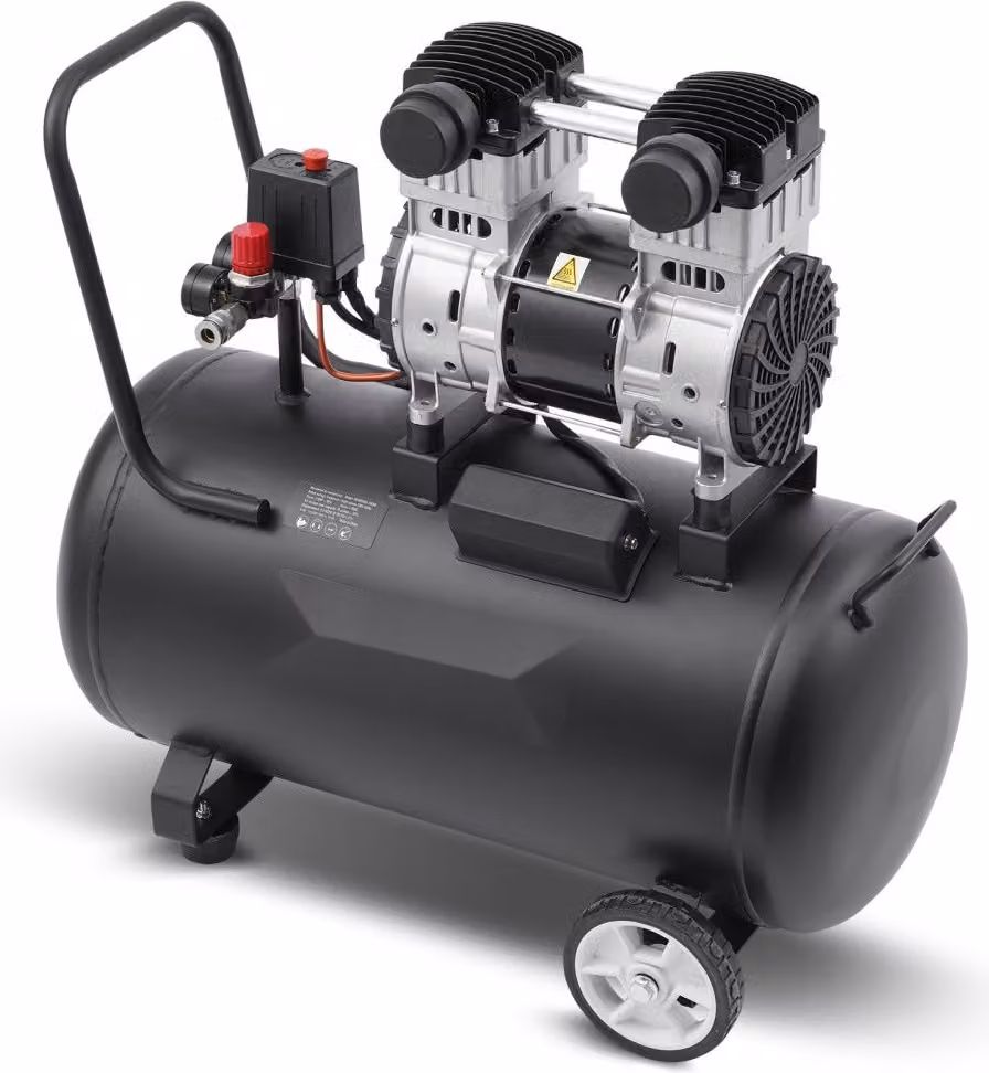 Compressore 60L - compressore d'aria 125PSI - compressore whisper da 1,25kW per un funzionamento silenzioso - compressore d'aria ad alte prestazioni