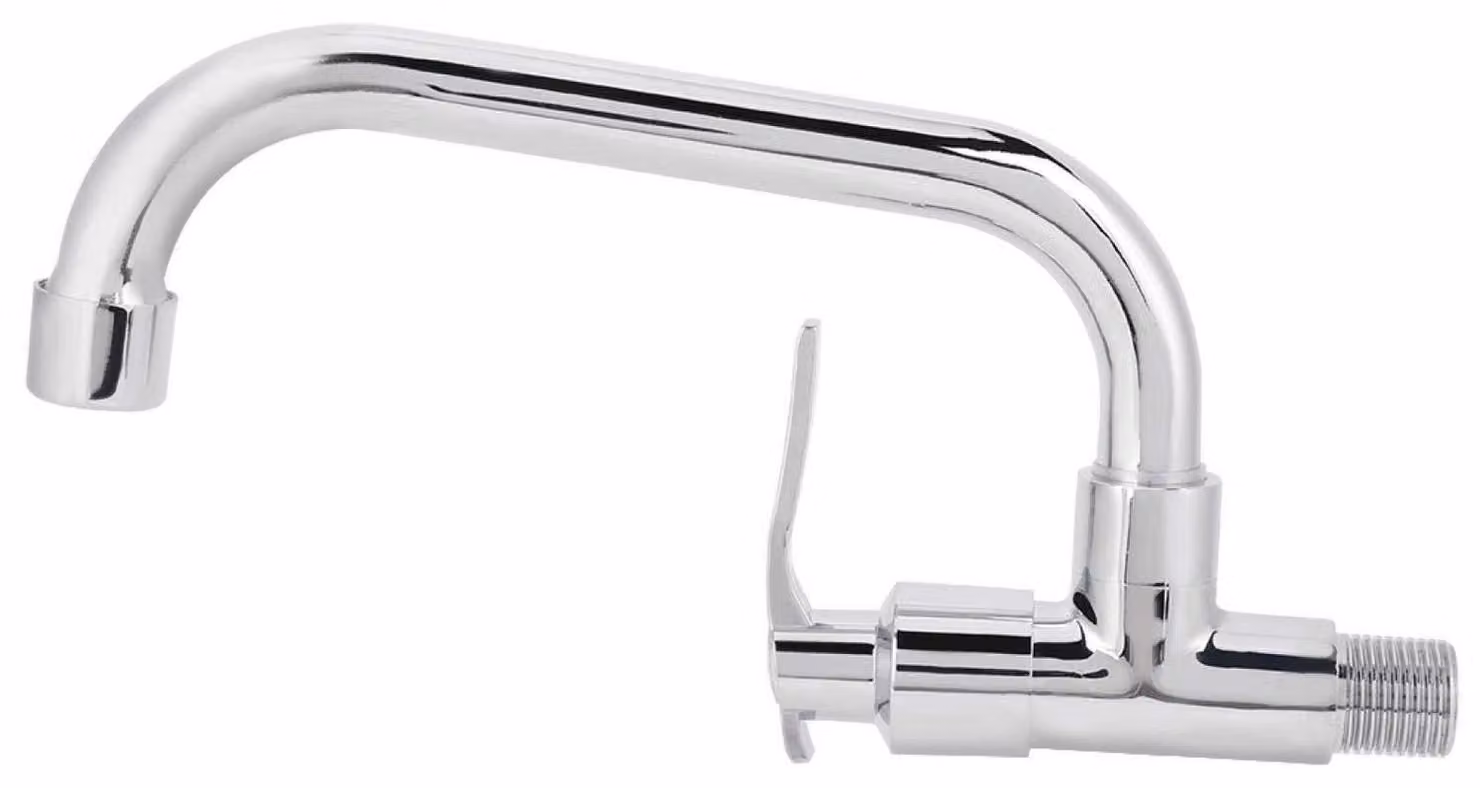 Rubinetto da parete, attacco G1/2, monocomando, solo acqua fredda, per cucina, lunghezza 20 cm