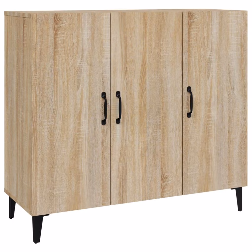 Credenza Rovere Sonoma 90x34x80 cm in Legno Multistrato