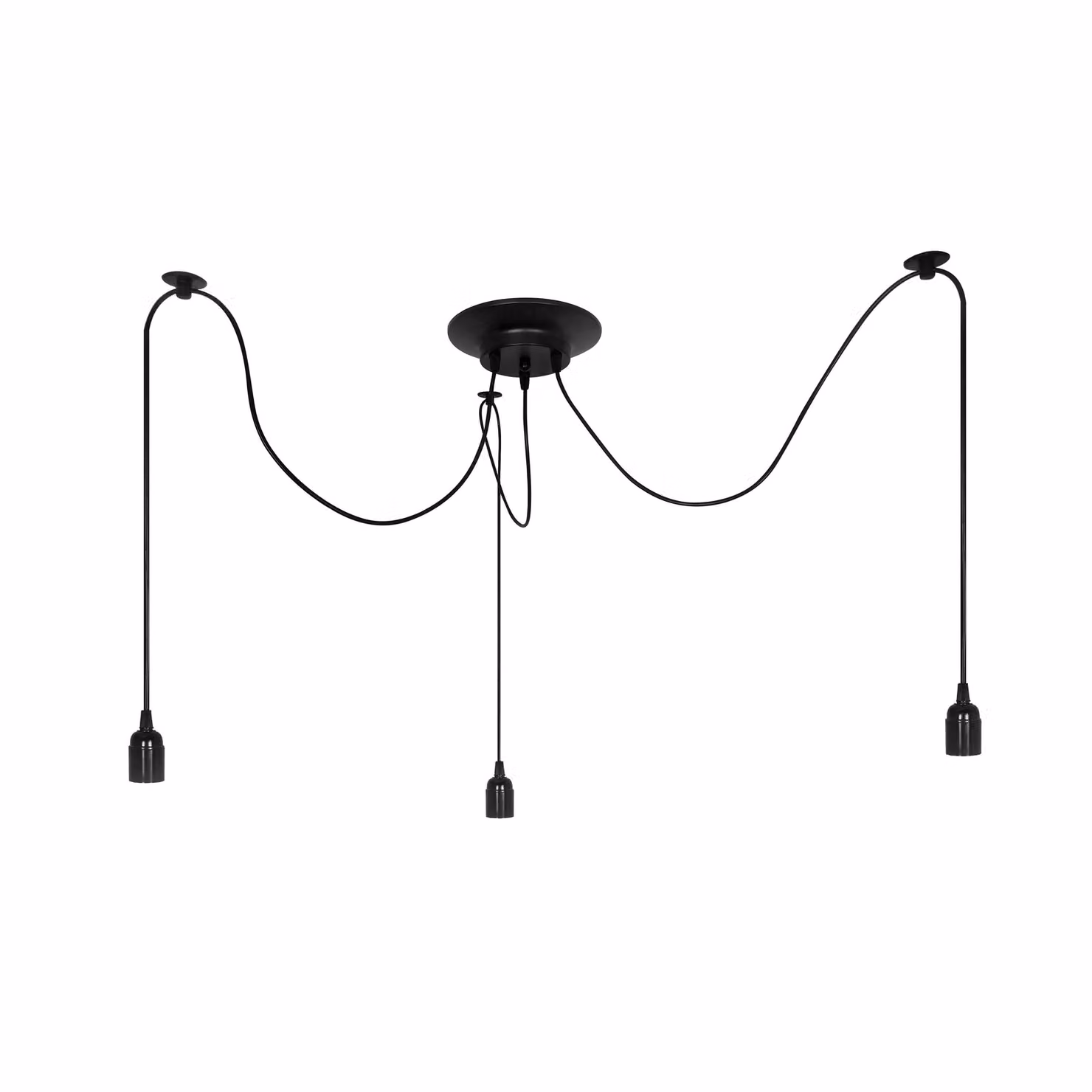 Plafoniera Lampada a sospensione ARANEA 3xE27 nero EDO777187 EDO