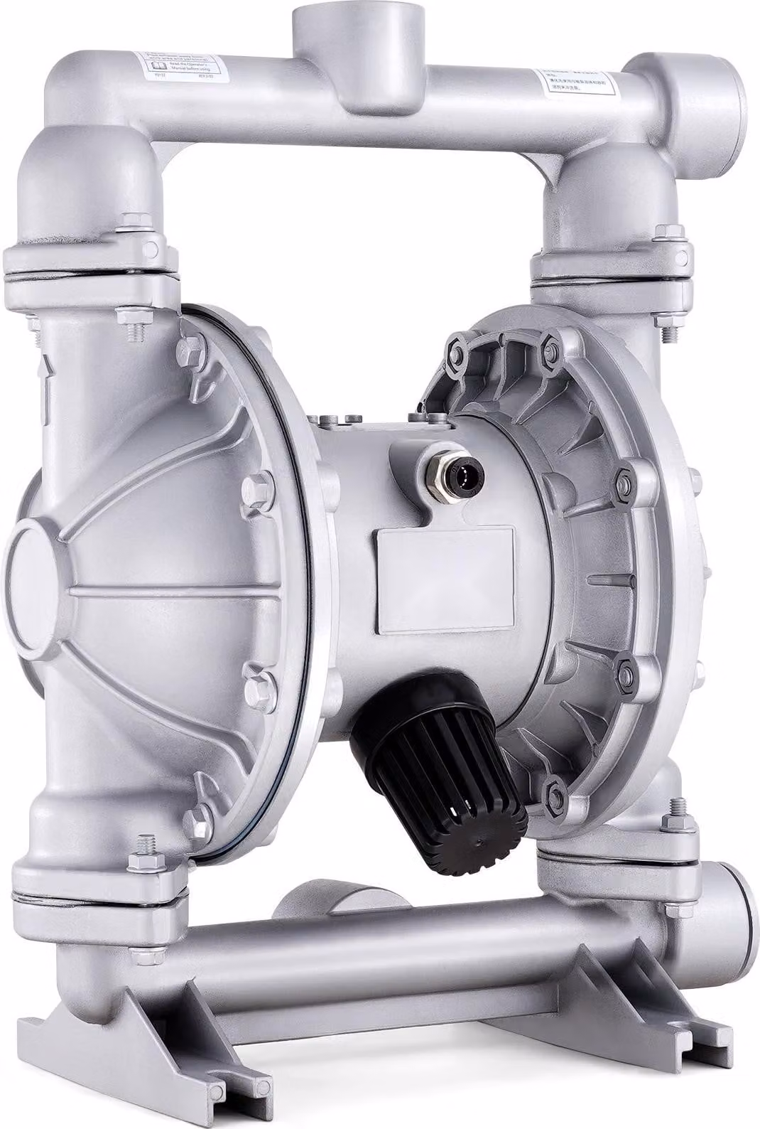 Pompa a doppia membrana ad aria compressa - Pompa AODD - Portata 200 L/min - Max. 7,9 bar - Ingresso/uscita 3,8 cm - Lega di alluminio - Per diesel/olio/grasso - Membrane di ricambio 2