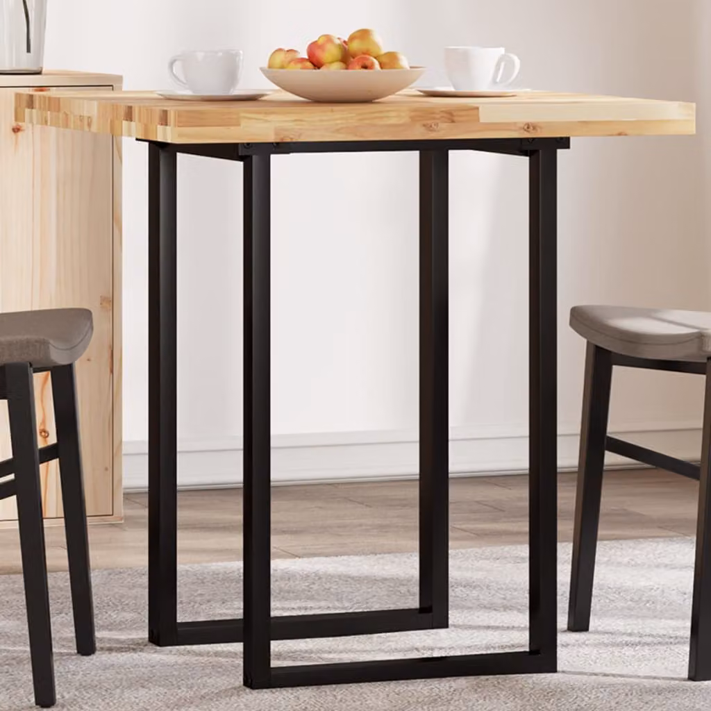 vidaXL Piano Tavolo Quadrato in Legno Massello di Acacia Marrone L: 70 cm, P: 70 cm, H: 4 cm