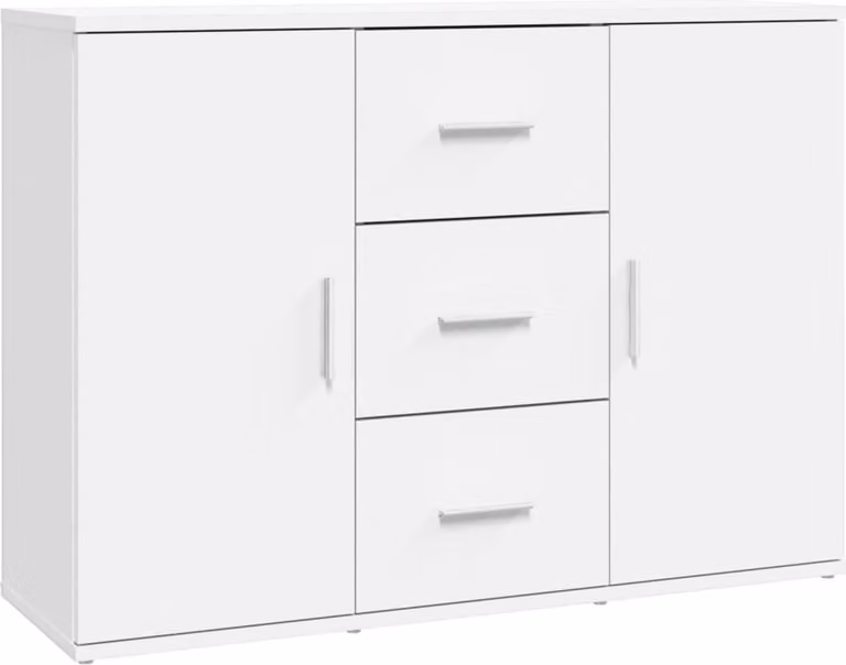Credenza Bianca 91x29,5x65 cm in Legno Multistrato