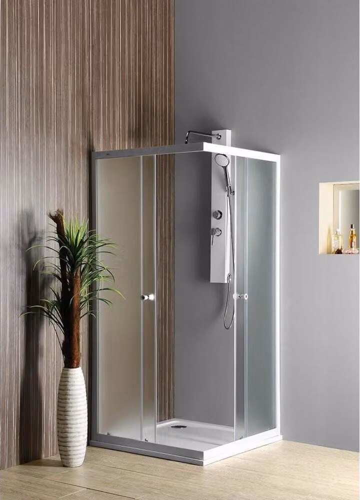 Cabine doccia Aqualine - Cabina doccia quadrata, 700x700 mm, vetro satinato Brick BTQ700