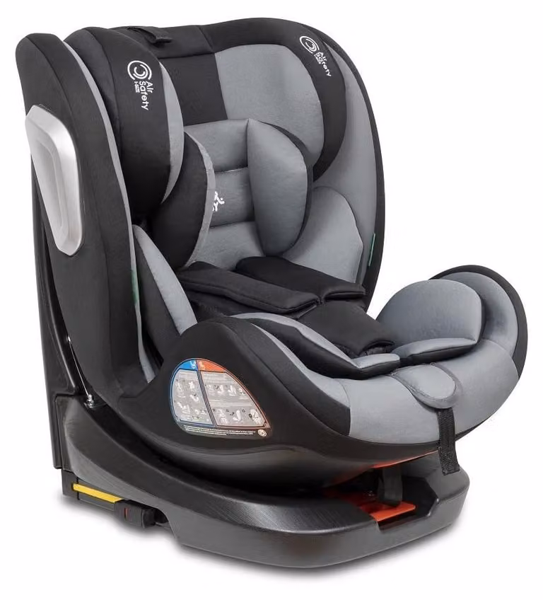Seggiolino auto Interbaby Aruna - grigio - per la sicurezza dei bambini in auto