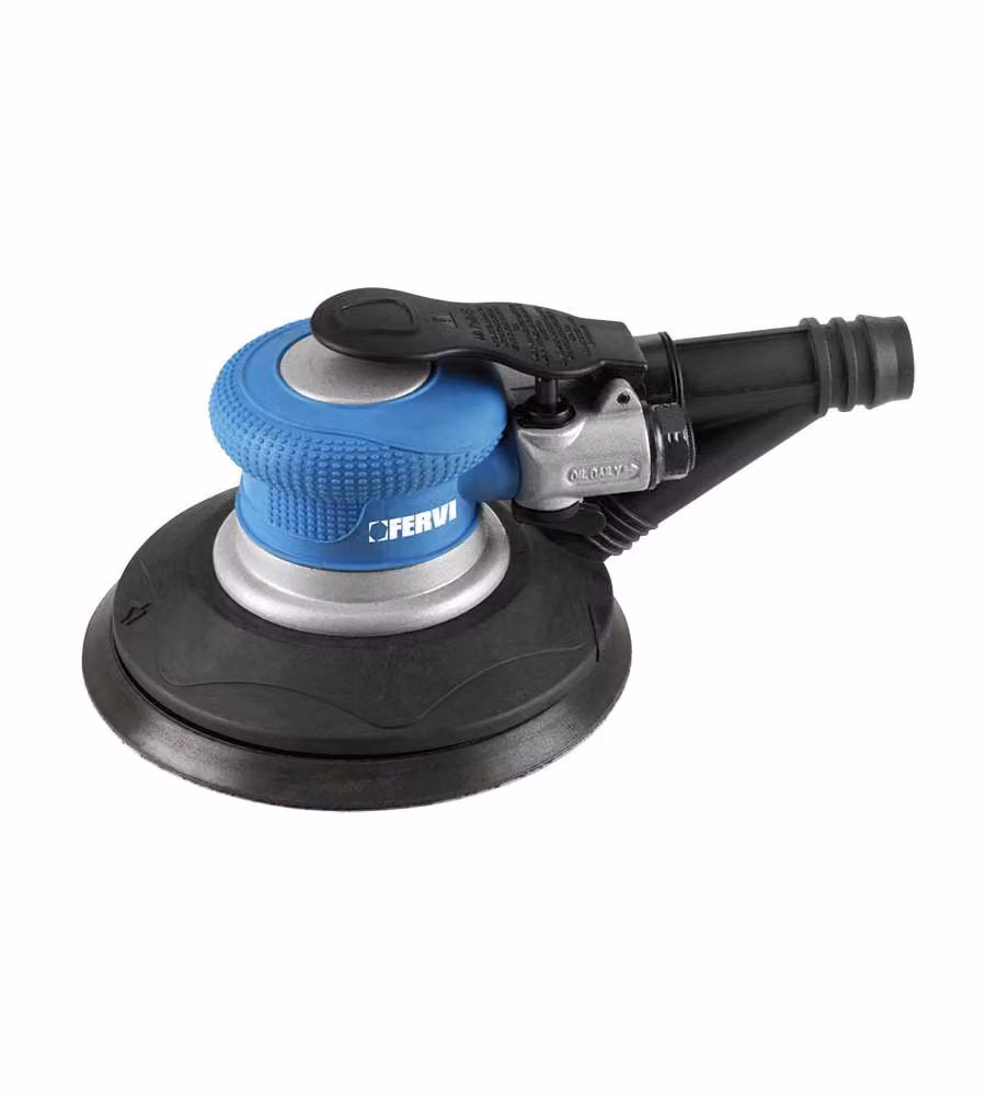 Fervi Levigatrice Pneumatica Rotorbitale 150mm Ciano/Nero con Aspirazione