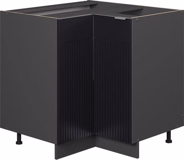 Mobile ad angolo cucina Vicco Fame-Line Nero rigato e Antracite L: 80.5 cm