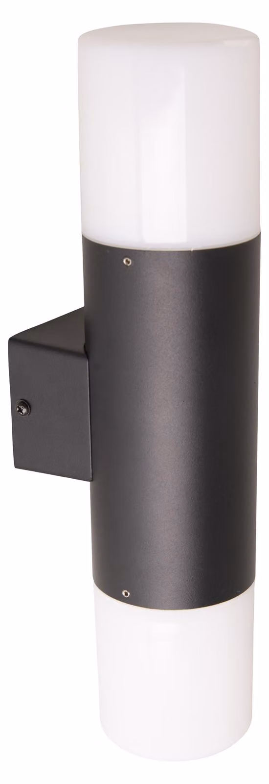 Lampada da parete, grado di protezione IP44, nera, a due luci, altezza 32 cm