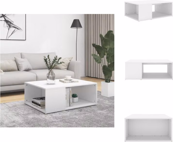 vidaXL Tavolino bianco 90x67x33 cm in legno - Tavolini da caffè