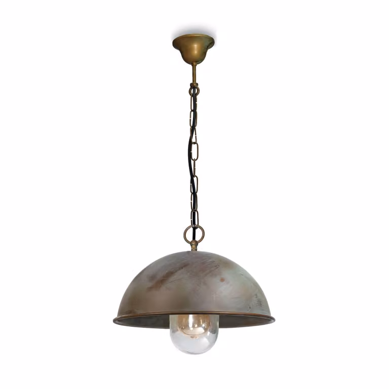 Moretti Luce Lampada a sospensione Circle, dimmerabile, Bronzo / Ottone antico, Soggiorno / Sala da pranzo, Ottone, Antico, Lampada a sospensione