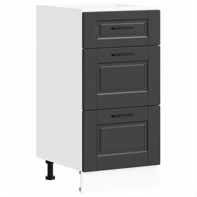 Pensile da cucina | Mobiletto da cucina "Porto" nero in legno ingegnerizzato