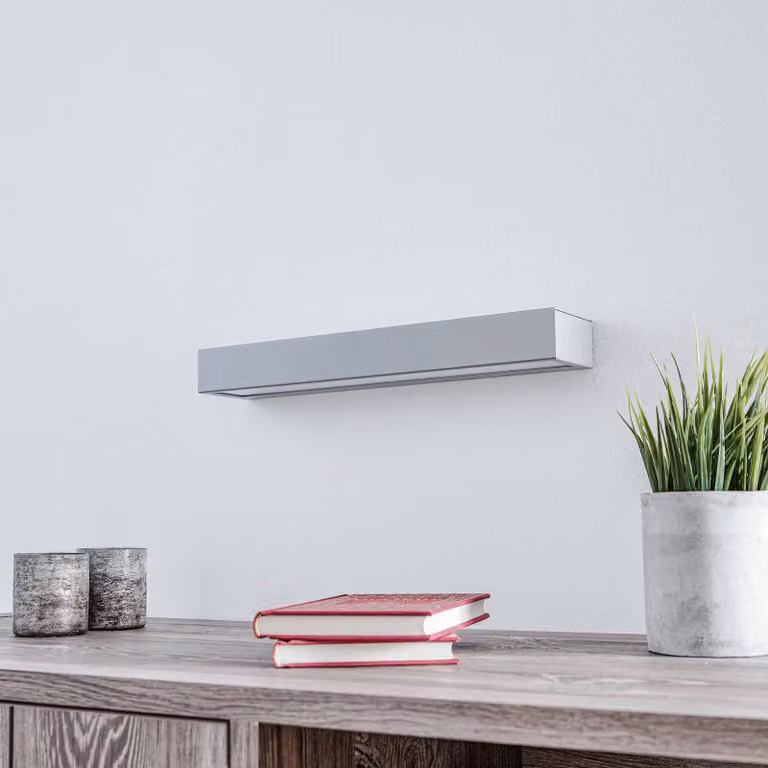 Applique da parete a LED Mera MCJ, Alluminio / Grigio / Zincato, Corridoio, Metallo, Moderno, Applique a LED