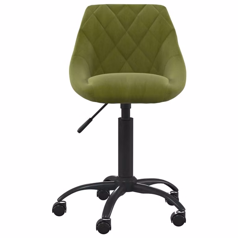 vidaXL Sedia da ufficio in velluto verde chiaro
