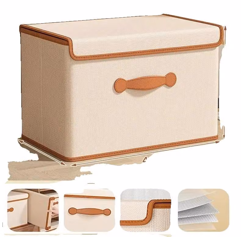 Contenitore, design pieghevole, materiale resistente, 42 L, beige