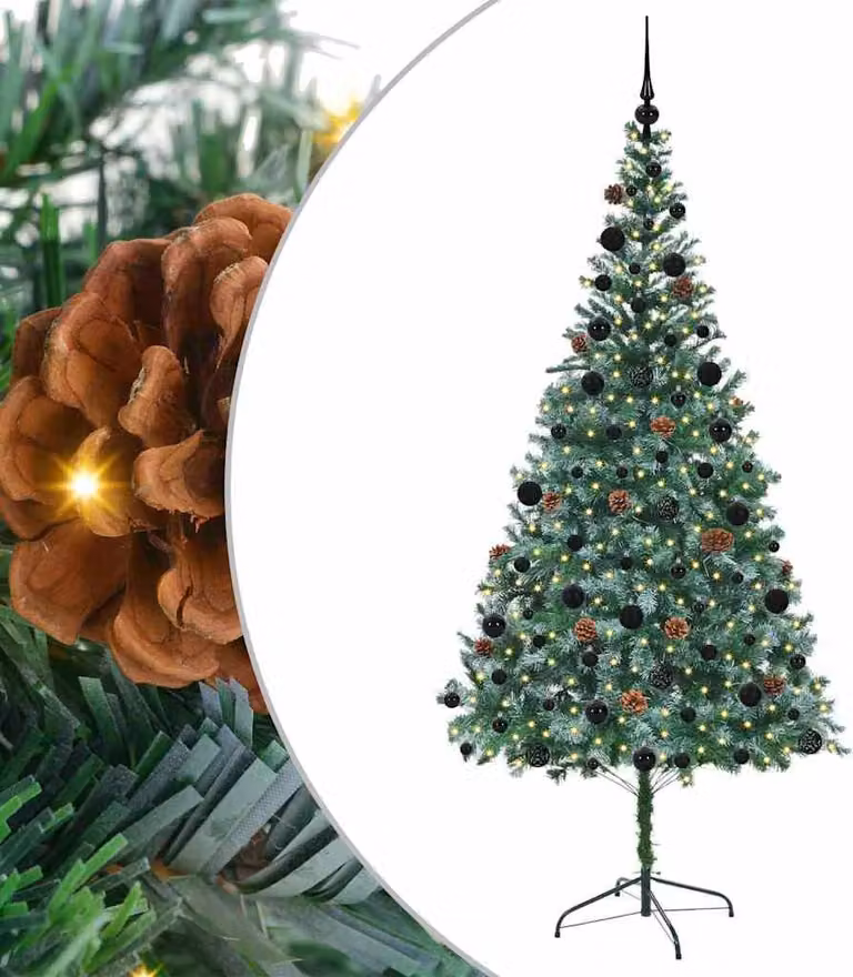 Albero di Natale artificiale Verde 210 cm PVC e Acciaio