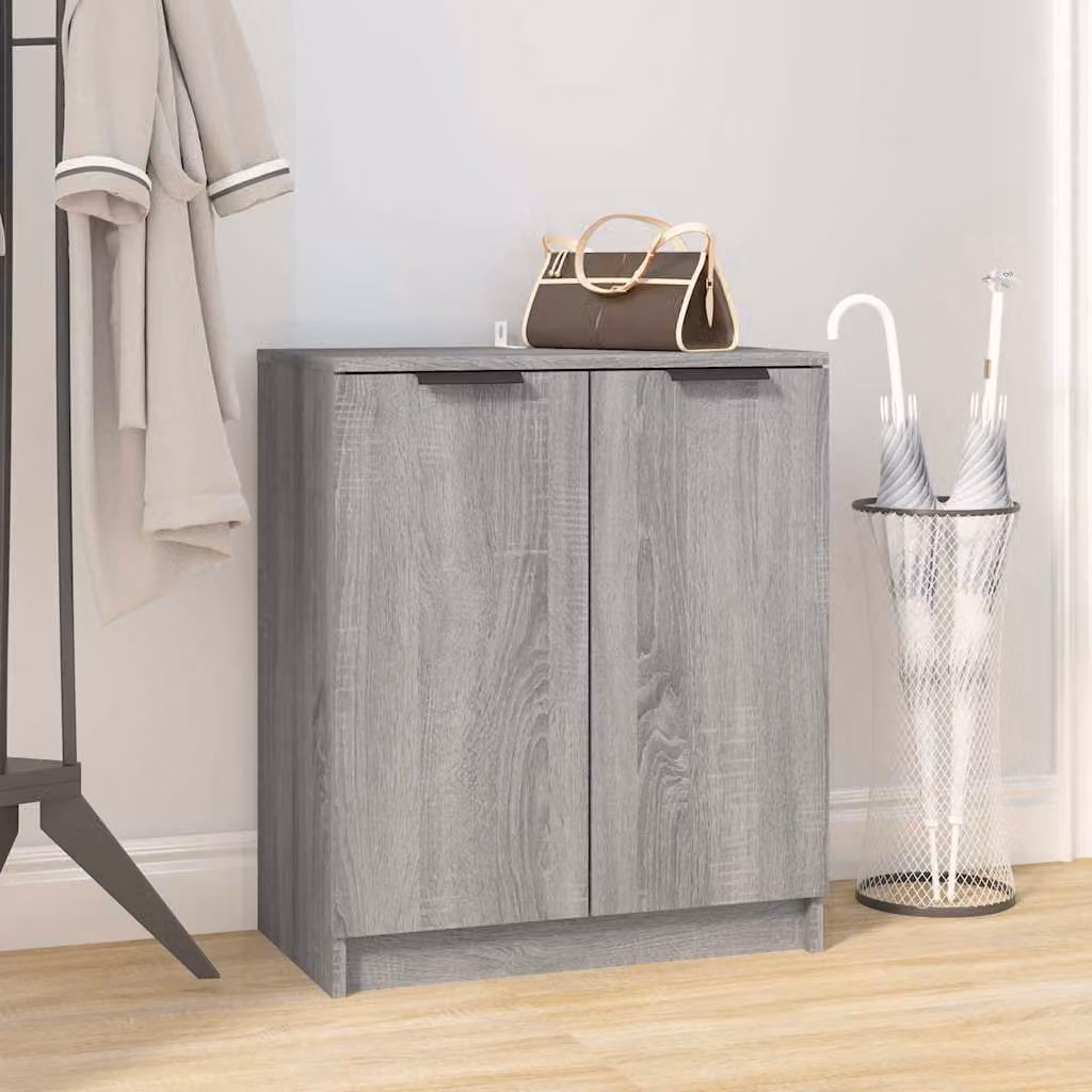 Scarpiera moderna a parete vidaXL in legno multistrato, Grigio, L: 59 cm, P: 35 cm, H: 70 cm
