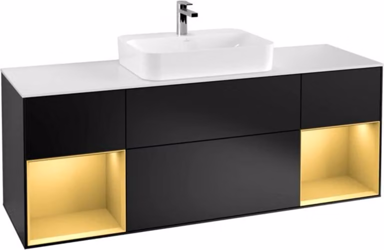 Villeroy & Boch V&B FINION mobile lavabo 1600x603x501 Abdpl wh Reg go ma/bl ma