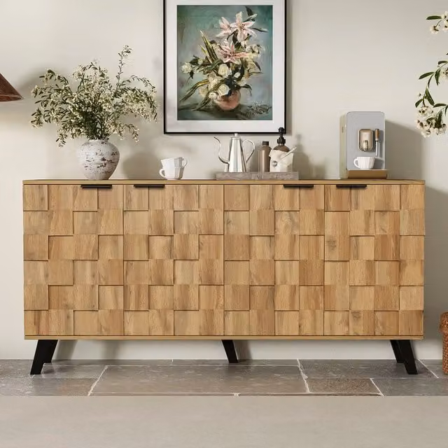 Credenza 4 Ante ¨C Xylo ¨C Bianco, 160x35x78 cm