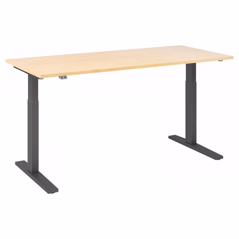 Scrivania regolabile in altezza XMKA | 2 motori | 120-180 cm | elettrica | acero, colore telaio:grafite, dimensioni piano tavolo:180 x 80 cm
