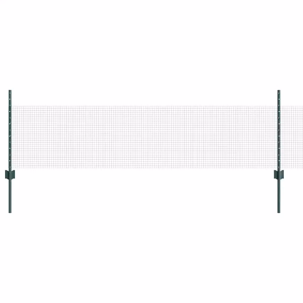 Recinzione in rete saldata con pali tondi Videx in acciaio verde, modello da interrare, L: 50 cm x H: 0,5 m – 2