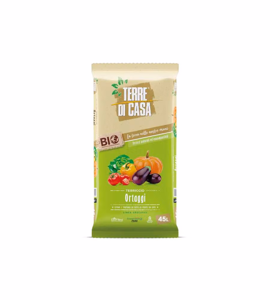 Terre di Casa Terriccio Bio per Semina e Trapianti di Ortaggi e Frutta, 45 l