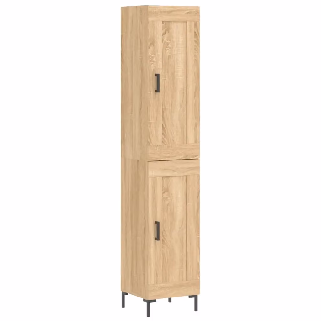 Credenza Buffet Armadio da Cucina Design Mania in Legno e Metallo Marrone L/P/H: 34,5 x 34 x 180 cm – 2