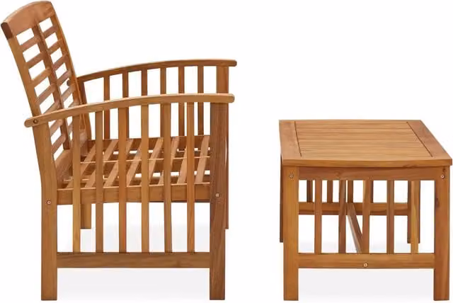 Set Divani da Giardino 2 pz | Set Salotto da Giardino in Legno Massello di Acacia