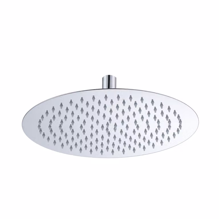 JOHO Soffione doccia a pioggia in acciaio inox 304, a pioggia da con ugelli anticalcare, soffione doccia rotondo da incasso 30cm cromato