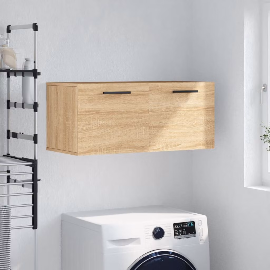Mobile a parete vidaXL in legno Rovere Sonoma, L 80 x P 36,5 x H 35 cm